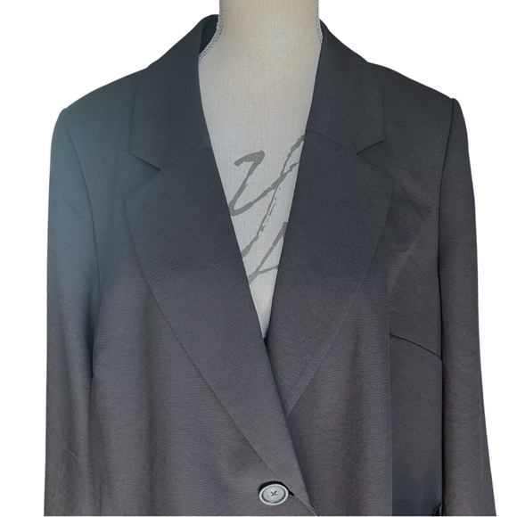 Addition Elle Black One Button Patch Pocket Blazer Jacket (20) - Picture 4 of 14